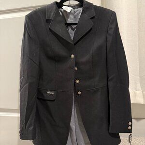 Pikeur Black Equestrian Show Coat – US 10, Grey Lining